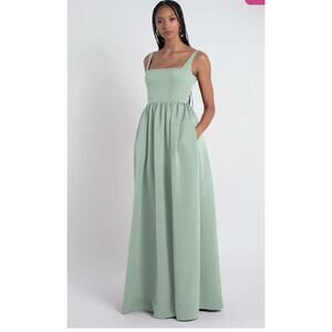 Jenny Yoo Erica Dress Luxe Faille Bridesmaid 22428 Morning Mist Mint Green 16